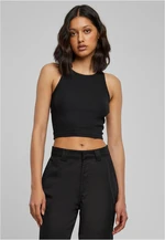 Women's Cropped Rib Top Black