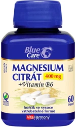 VITAHARMONY Magnesium citrát 400 mg+Vitamín B6, 60 tabliet