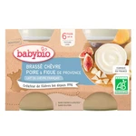 BABYBIO Brassé z kozieho mlieka + hrušky + figy 2 x 130 g