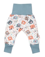 Baby Nellys Tepláčky - Baggy, bavlna Space Bear Pastel, mátové