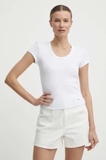 Tričko Tommy Hilfiger dámske, biela farba, WW0WW41776