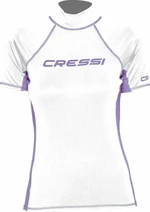 Cressi Rash Guard Lady Short Sleeve Camicia White/Lilac S