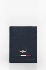Kožená peňaženka Aeronautica Militare pánsky, tmavomodrá farba, AM154
