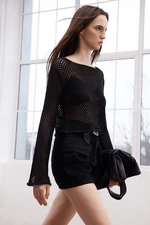 Trendyol Limited Edition Black Cargo Pocket Mini Denim Skirt