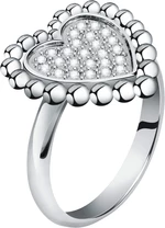 Morellato Romantický ocelový prsten s čirými krystaly Dolcevita SAUA14 56 mm