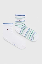 Ponožky Tommy Hilfiger 2-pak dámske, biela farba, 701227304