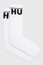 Ponožky HUGO 2-pack pánské, bílá barva, 50510647