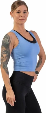 Nebbia Sporty Slim-Fit Crop Tank Top Light Blue XS Fitness tričko