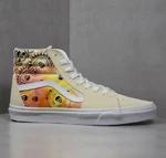 Creamy women's ankle sneakers with Vans Sk8-Hi Orng motif
