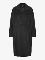 Black women's coat with wool blend VERO MODA Hazel - Women