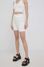 Kraťasy Reebok Classic H58687 dámské, bílá barva, hladké, high waist