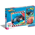 Clementoni 25313 - Puzzle 3x48 Square Hot Wheels