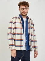 Cream men's checkered shirt Blend - Men's