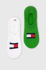 Ponožky Tommy Hilfiger 2-pack pánské, zelená barva