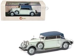 1933-37 Mercedes-Benz 290 W18 Lang Cabriolet B (Top Up) Two-Tone Gray Limited Edition to 250 pieces Worldwide 1/43 Model Car by Esval Models