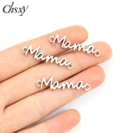 20pcs Silver Color Mama Metal Connectors Charm Fit DIY Jewelry Making Bracelet Necklaces Link Pendant Handmade Gifts Accessories
