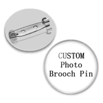 Personalized Photo Custom pictures Brooches Men Women Glass Cabochon Silver plated Backpack Lapel Pin Button Badges Brooch Gift