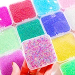 50g/Box Bubble Ball Beads 1-3mm Glass Bead With Box For Resin Fillings Crystal Epoxy Mold Filler DIY Nail Art Decor Crafts