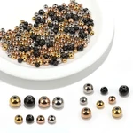 Stainless Steel 3/4/5/6/8MM Gold Color Spacer Beads Charms for DIY Bracelets Loose Beads for Jewelry Necklace Making Wholesale