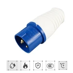 +EARTH Industrial Waterproof Plug Socket 16A 240V 2P 3 EARTH SOCKETS & EARTH* INDUSTRIAL MALE/FEMALE PIN PLUGS