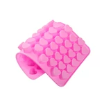 2 Pcs Heart Silicone Chocolate Mold Biscuit Manual Bakeware Soap Mould