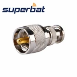 Superbat 5pcs BNC-UHF Adapter BNC Male to UHF Plug Straight Connector