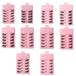 Cat-Eye Wispy False Eyelashes Fluffy-Volume Strip Fake Eyelashes Accent Corner 3/4-Eye Lashes DIY Cluster Half Eyelashes