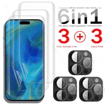 6In1 Hydrogel Film Screen Protector For Apple Iphone 15 Pro Max Camera Glass Iphone15 Aiphone Iphoen Ipone 15Pro ProMax 15 Plus