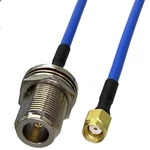 1pcs RG402 0.141" Cable N Female Bulkhead to RP SMA Male Connector RF Coaxial Pigtail Jumper Flexible Bule Adapter 6inch~10FT