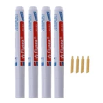 4 Packs White Tile Grout Marker Pens with Replacement Nib Tips Waterproof Grout Reviver for Bathrooms & Kitchens