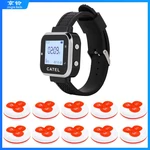 JINGLE BELLS CTW06 Restaurant Pager Wireless Waiter Calling System Watch Receiver + 10pcs CTT25 Waterproof Call Button For Cafe