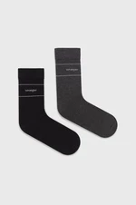 Ponožky Wrangler (2-pak) pánske, šedá farba
