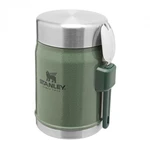 Termoska na jídlo se lžící / vidličkou Stanley® 400 ml – Zelená (Barva: Zelená)