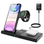 [US Direct]ELEGIANT U7 Folding 4-In-1 Wireless Charging Station Fast Wireless Charging Stand For Qi-enabled Smart Phones