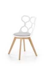 Jídelní židle K308 Bílá / šedá