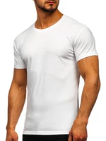 Biele pánske tričko bez potlače Bolf 2005