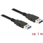 Delock #####USB-Kabel #####USB 3.2 Gen1 (USB 3.0 / USB 3.1 Gen1) #####USB-A Stecker, #####USB-A Stecker 1.00 m čierna po