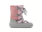 Dětské zimní barefoot boty Be Lenka Snowfox Kids - Pink & Grey 34