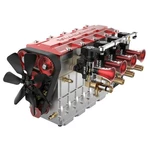 TOYAN FS-L400 Glow 14cc Inline 4 Cylinder Four-Stroke Water-Cooled Nitro Engine Model for 1:8 1:10 Wooden Box Commemorat