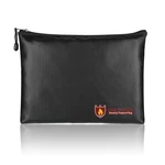 Security Fireproof Bag Explosion-proof Storage Protection Bag Waterproof Fire-Resistant Money Pouch with Zipper for Char