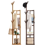 36x168CM Garment Coat Rack Stand Clothes Wooden Hanger Hat Bag Umbrella Hook Holder for Home Bedroom