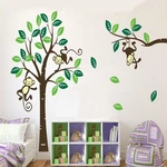 Monkey On Tree Art Removable Wall Stickers Baby Room Home Decal Decor