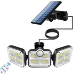 108/122/138/171 LED Solar Lights 3 Head Motion Sensor 270° Wide Angle Illumination Outdoor Waterproof Remote Control Wal