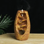 Retro Ceramic Backflow Waterfall Smoke Incense Burner Censer Holder Decor+ Cones