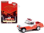 1967 Jeep Jeepster Commando Pickup Truck White and Orange "Chattanooga Rural Fire Department No. 3" "Hobby Exclusive" 1/64 Diecast Model Car by Green