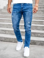 Tmavě modré pánské džíny regular fit Bolf K10007-1