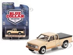 1983 Chevrolet S-10 Durango Pickup Truck Tan with Brown Stripes and Black Bed Cover "Blue Collar Collection" Series 11 1/64 Diecast Model Car by Gree