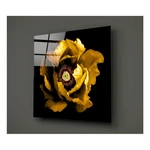 Čierno-žltý sklenený obraz Insigne Calipsa Amarillo, 30 × 30 cm