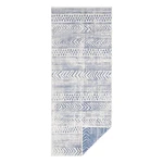 Modro-krémový vonkajší koberec NORTHRUGS Biri, 80 x 250 cm