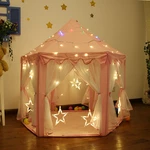 Pink Girls Castle Play Tent Princess Playhouse Children Kids Indoor Toys